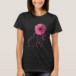 Im Oktober tragen wir Pink Cat Brustkrebs T-Shirt