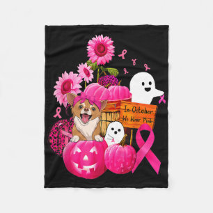 Im Oktober tragen wir Pink Chihuahua Hunde Brustka Fleecedecke