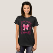 Im Oktober tragen wir Pink Coquette Bow Brustkrebs T-Shirt (Vorne ganz)