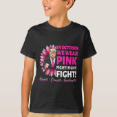 Im Oktober tragen wir Pink Fight Breast Cancer Awa T-Shirt (Vorderseite)