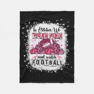 Im Oktober tragen wir Pink Football Breast Cancer Fleecedecke