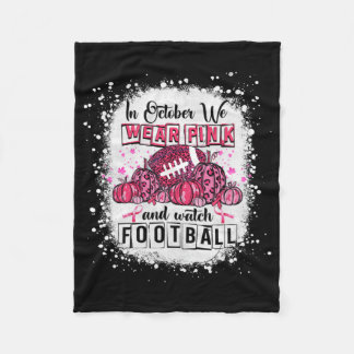 Im Oktober tragen wir Pink Football Breast Cancer  Fleecedecke