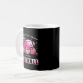 Im Oktober tragen wir Pink Football Breast Cancer  Kaffeetasse (Vorderseite Links)