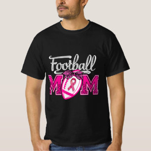 Im Oktober tragen wir Pink Football Mama Brustkreb T-Shirt