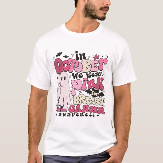 Im Oktober tragen wir Pink für Brustkrebs-Hallowee T-Shirt (Vorderseite)