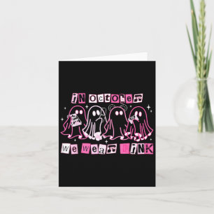 Im Oktober tragen wir Pink Ghost Boo Halloween Bru Karte