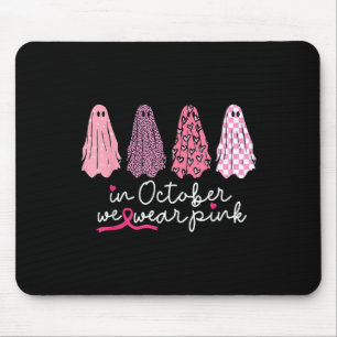 Im Oktober tragen wir Pink Ghost Boo Halloween Bru Mousepad