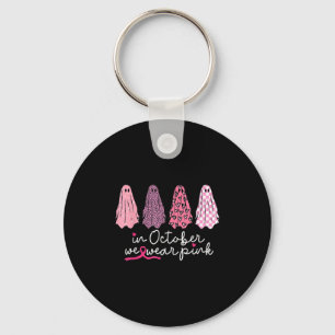 Im Oktober tragen wir Pink Ghost Boo Halloween Bru Schlüsselanhänger