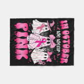 Im Oktober tragen wir Pink Ghost Breast Cancer Awa Fleecedecke (Vorderseite (Horizontal))