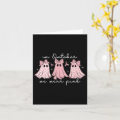 Im Oktober tragen wir Pink Ghost Brustkrebs Hallow Karte (Gelbe Blume)
