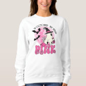 Im Oktober tragen wir Pink Ghost Halloween Sweatshirt (Vorderseite)