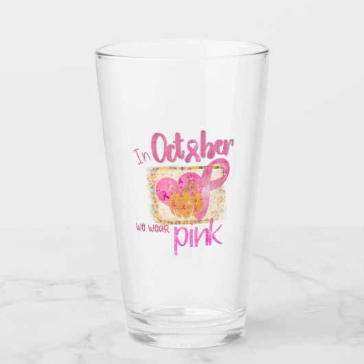 Im Oktober tragen wir Pink Glas (Vorderseite)