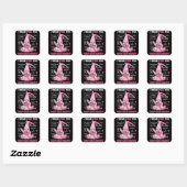 Im Oktober tragen wir Pink Gnome Breast Cancer Awa Quadratischer Aufkleber (Blatt)