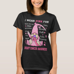 Im Oktober tragen wir Pink Gnome Breast Cancer Awa T-Shirt