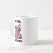 Im Oktober tragen wir Pink Great Dane Halloween Br Kaffeetasse (Vorderseite Links)