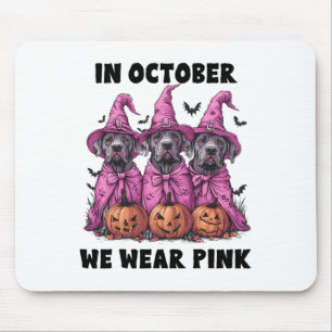 Im Oktober tragen wir Pink Great Dane Halloween Br Mousepad