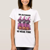 Im Oktober tragen wir Pink Great Dane Halloween Br T-Shirt (Vorderseite)