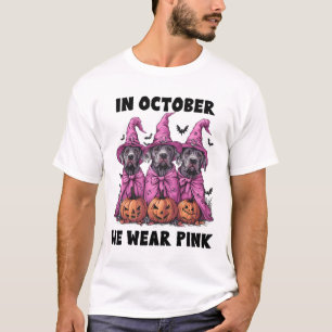 Im Oktober tragen wir Pink Great Dane Halloween Br T-Shirt