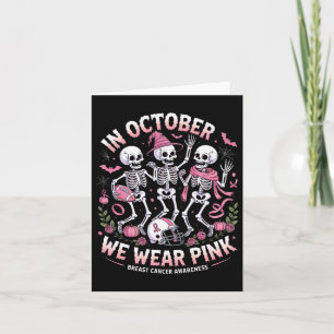 Im Oktober tragen wir Pink Halloween Skeleton Brus Karte