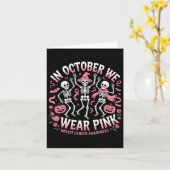 Im Oktober tragen wir Pink Halloween Skeleton Brus Karte (Gelbe Blume)