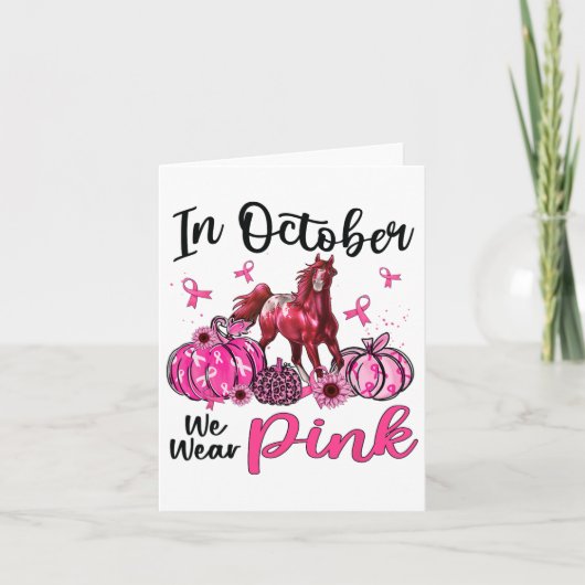 Im Oktober tragen wir Pink Horse Pumpkin Leopard B Karte (Vorderseite)