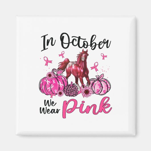 Im Oktober tragen wir Pink Horse Pumpkin Leopard B Magnet (Vorne)