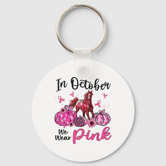 Im Oktober tragen wir Pink Horse Pumpkin Leopard B Schlüsselanhänger (Vorderseite)