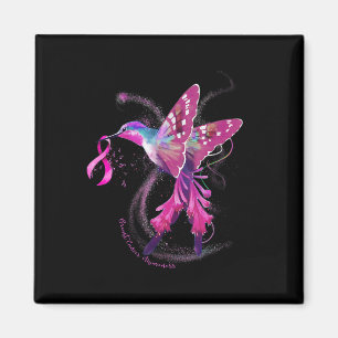 Im Oktober tragen wir Pink Hummingbird Brustkrebs Magnet