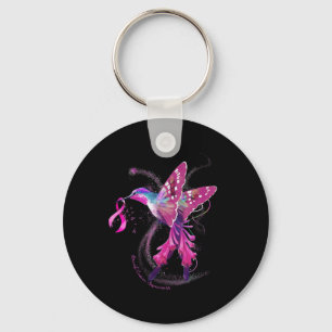 Im Oktober tragen wir Pink Hummingbird Brustkrebs Schlüsselanhänger