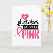 Im Oktober tragen wir Pink Karte (Gelbe Blume)