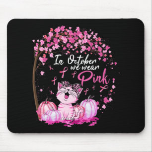 Im Oktober tragen wir Pink Leopard Katze Brustkreb Mousepad