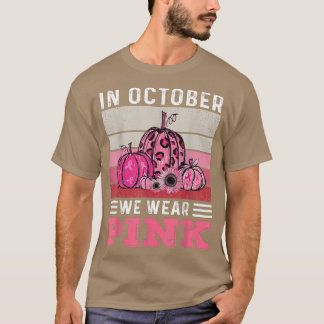 Im Oktober tragen wir Pink Leopard Pumpkin Brust k T-Shirt