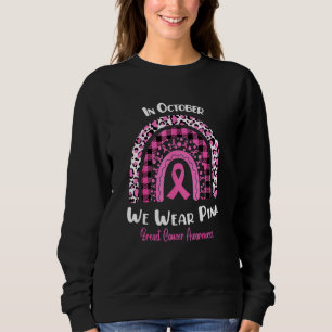 Im Oktober tragen wir Pink Leopard Regenbogen Auti Sweatshirt