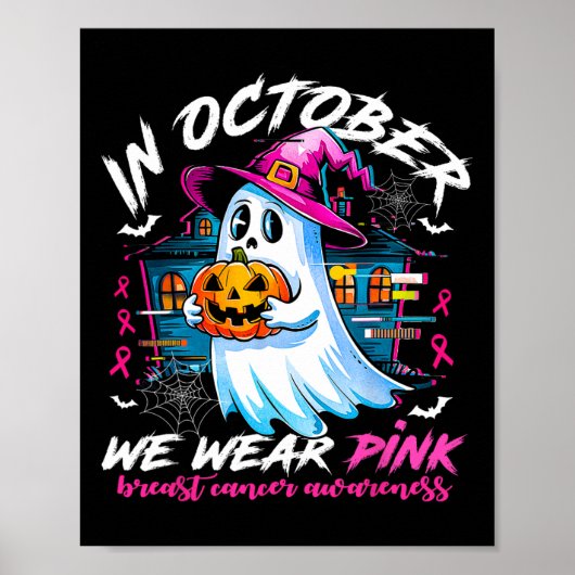 Im Oktober tragen wir Pink mit dem gespenstischen  Poster (Vorne)