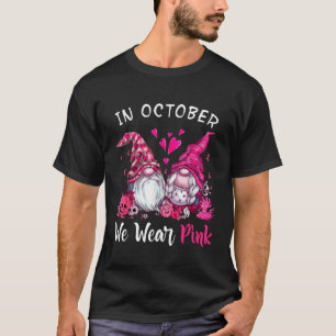 Im Oktober tragen wir Pink Niedlich Gnome Pumpkin T-Shirt