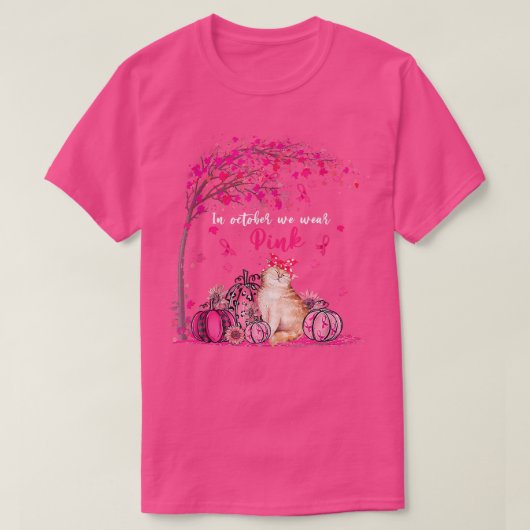 Im Oktober tragen wir Pink Niedliche Katzen Brustk T-Shirt (Design vorne)