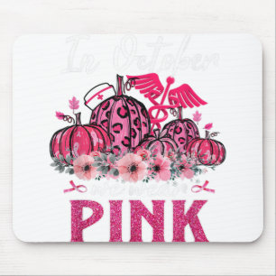 Im Oktober tragen wir Pink Nurse Life Pumpkin Leop Mousepad
