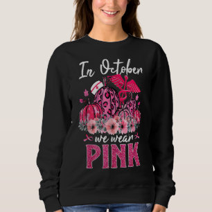 Im Oktober tragen wir Pink Nurse Life Pumpkin Leop Sweatshirt