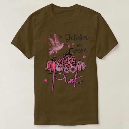 Im Oktober tragen wir Pink Pumpkin Breast Cancer A T-Shirt (Design vorne)