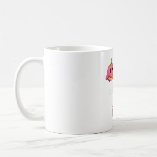 Im Oktober tragen wir Pink Pumpkin Brustkrebs Kaffeetasse (Links)