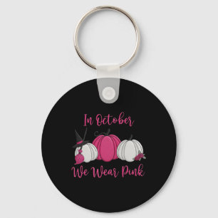 Im Oktober tragen wir Pink Pumpkin Halloween Breas Schlüsselanhänger