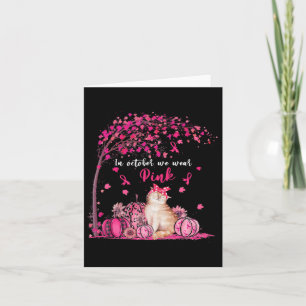 Im Oktober tragen wir Pink Pumpkin Kat Brustkrebs Karte