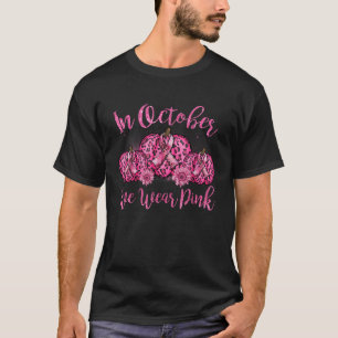 Im Oktober tragen wir Pink Ribbon Leopard Pumpkin T-Shirt