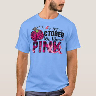 Im Oktober tragen wir Pink Ribbon Leopard Pumpkin T-Shirt