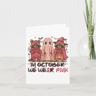 Im Oktober tragen wir Pink Shirt Breast Cancer Awa Karte