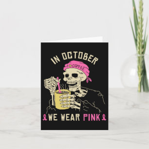 Im Oktober tragen wir Pink Skelett Halloween Drink Karte