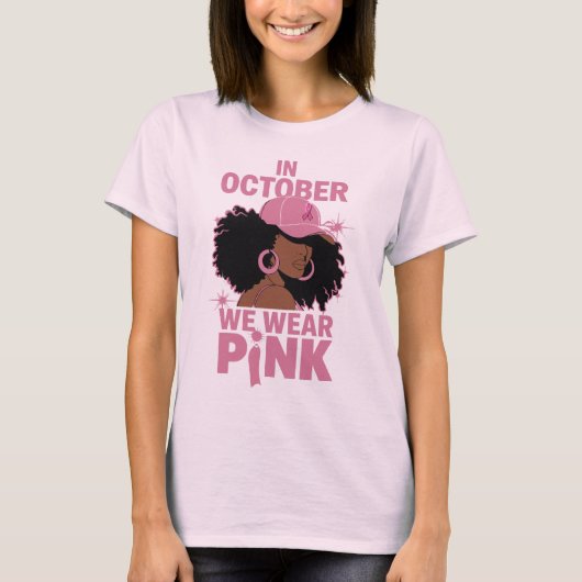 Im Oktober tragen wir Pink T-Shirt (Vorderseite)