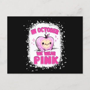 Im Oktober tragen wir Pink-Teacher-Brustkrebs-Awar Postkarte
