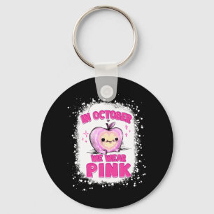 Im Oktober tragen wir Pink-Teacher-Brustkrebs-Awar Schlüsselanhänger