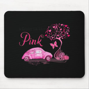 Im Oktober tragen wir Pink Truck Tree Brustkrebs A Mousepad